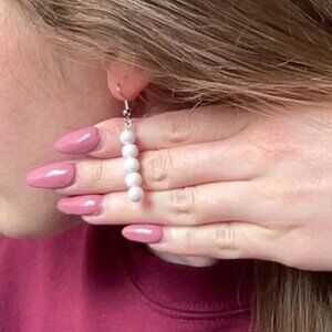 Handmade Pearl Like Bead Earrings